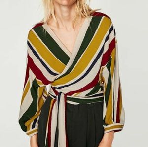 Zara cross over blouse